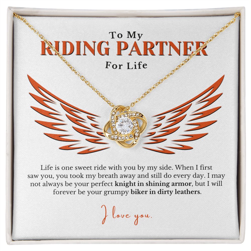 To My Riding Partner, Knight in Shining Armor | Stunning Love Knot Necklace | Ships FAST & FREE From the USA 🇺🇸