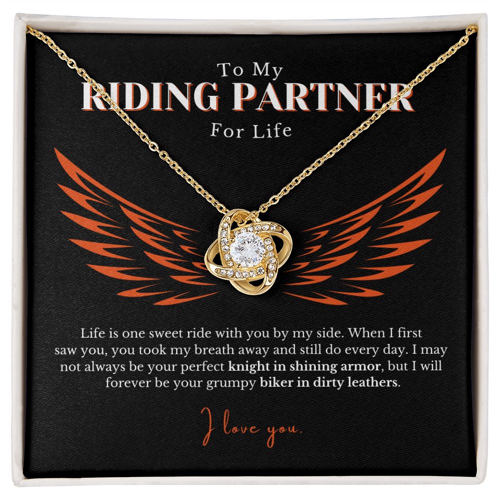 To My Riding Partner, One Sweet Ride | Stunning Love Knot Necklace | Ships FAST & FREE From the USA 🇺🇸