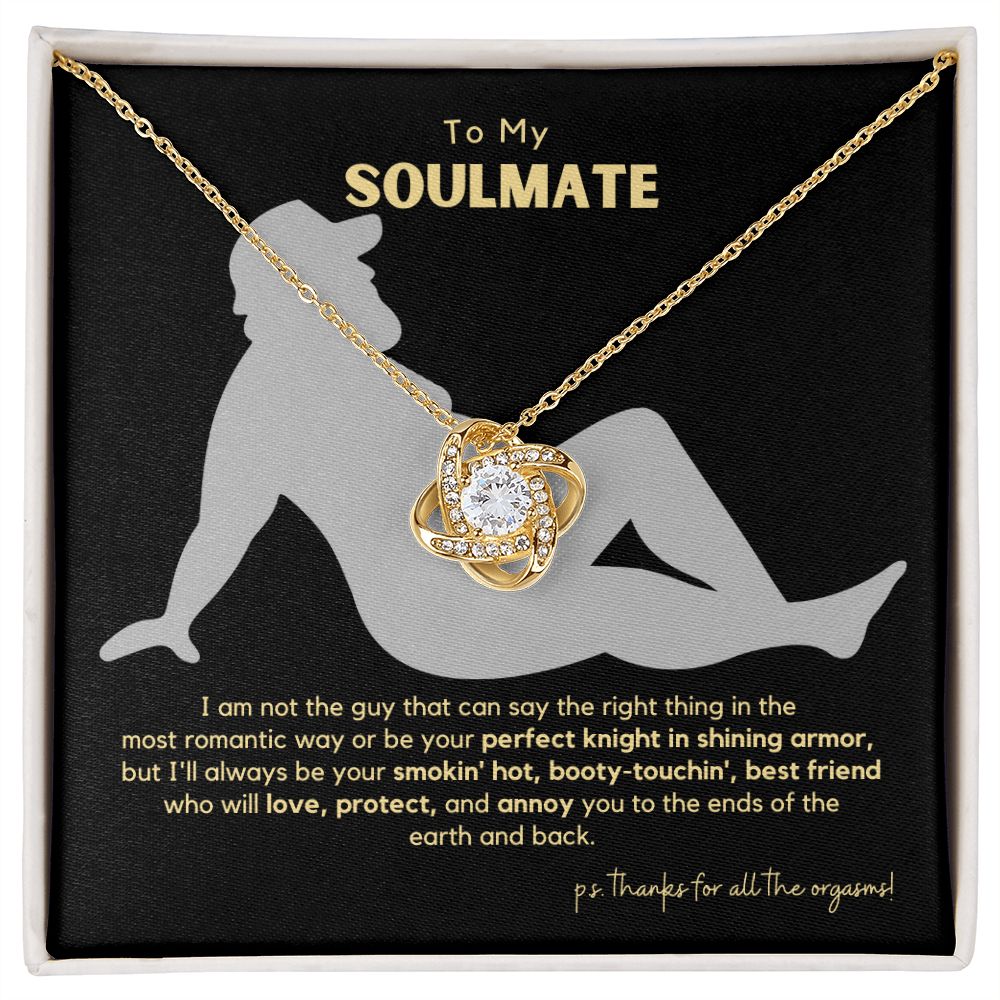 Funny Soulmate Necklace | Tickle Her With Your Funny Bone | Love Knot Necklace Ships FAST From the USA🇺🇸