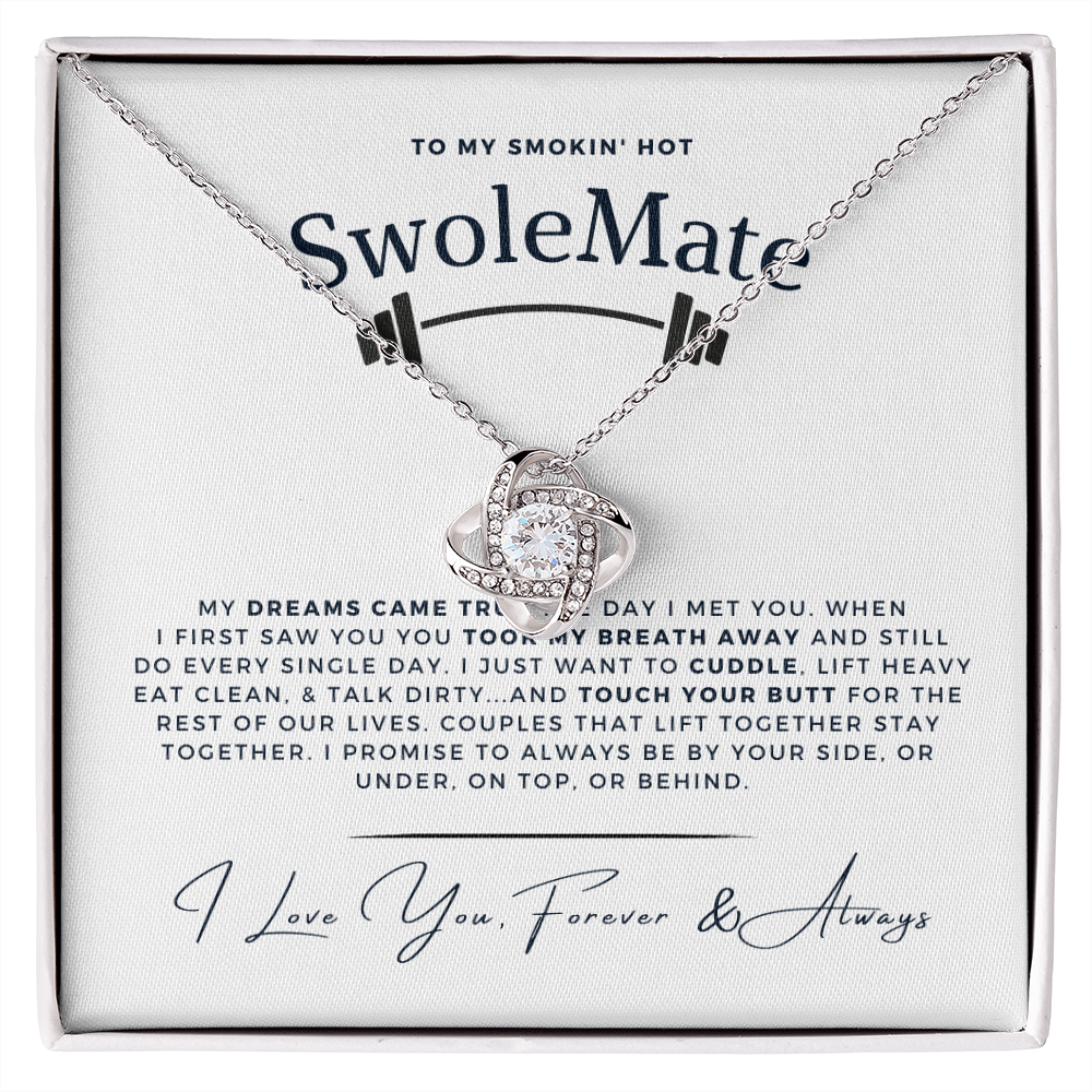 My Swolemate - Touch Your Butt - Stunning Love Knot Necklace