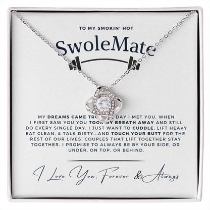 My Swolemate - Touch Your Butt - Stunning Love Knot Necklace