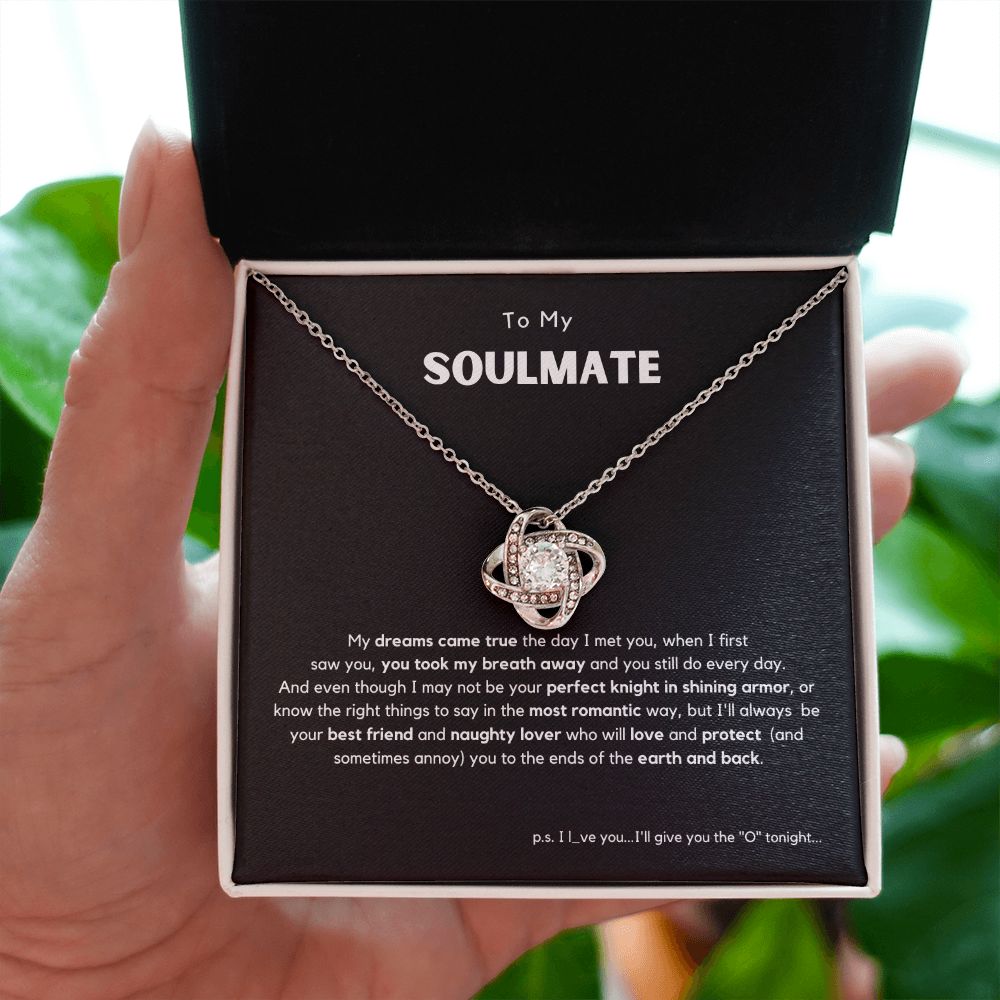 Funny Heartfelt Soulmate Necklace with a Message Card