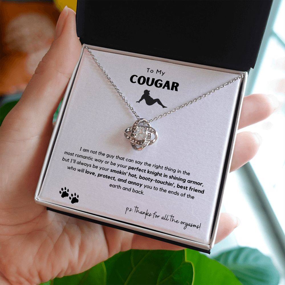 Funny Cougar Necklace with Message Card | Ships Fast from the USA