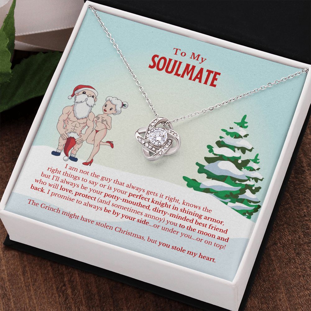 To My Sexy Soulmate, You Stole My Heart Stunning Love Knot Necklace | Ships FAST & FREE From the USA🇺🇸