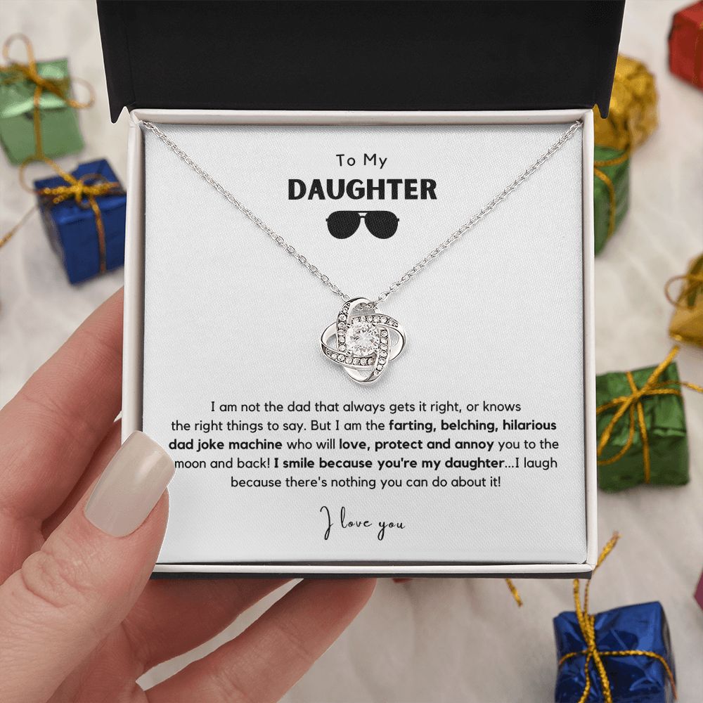 To My Daughter, I Smile Love Knot Necklace | Ships FAST & FREE from the USA 🇺🇸