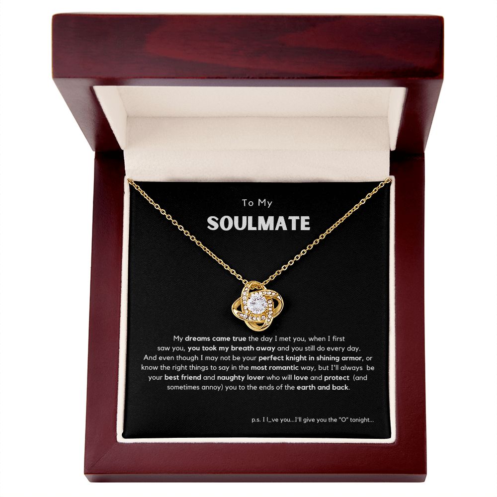 Funny Heartfelt Soulmate Necklace with a Message Card