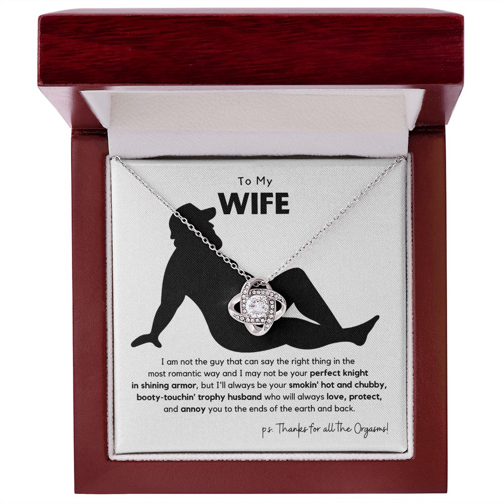 Funny Soulmate Smokin' Hot and Chubby, Bearded Trophy Husband Necklace