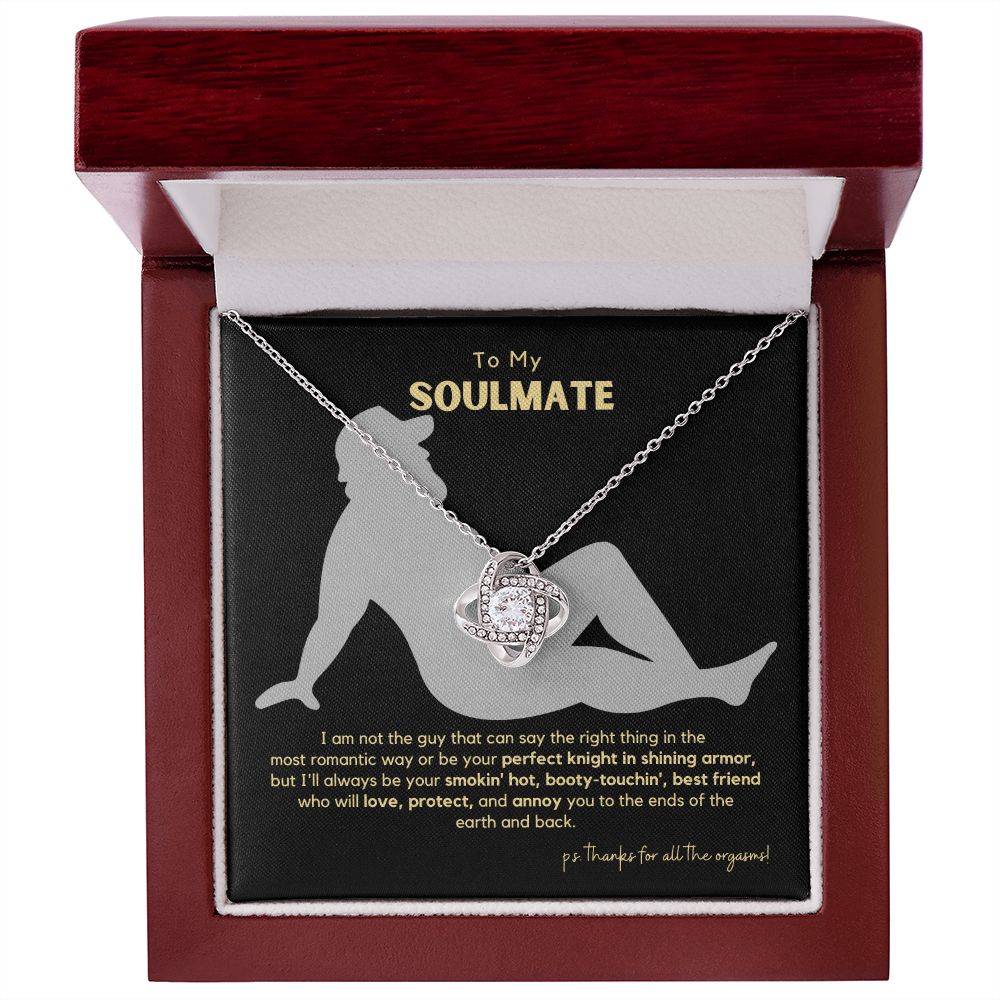 Funny Soulmate Necklace | Tickle Her With Your Funny Bone | Love Knot Necklace Ships FAST From the USA🇺🇸