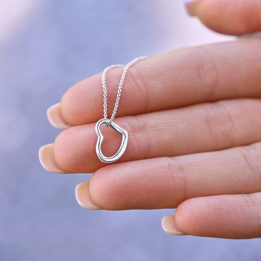 Deer Wife, Best Friend Delicate Heart Necklace | Ships FAST & FREE From the USA 🇺🇸