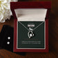 To Mom, Smokin' Hot Burden 14K White Gold Finish Necklace with CZ Earrings from Son