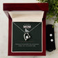 To Mom, Smokin' Hot Burden 14K White Gold Finish Necklace with CZ Earrings from Daughter