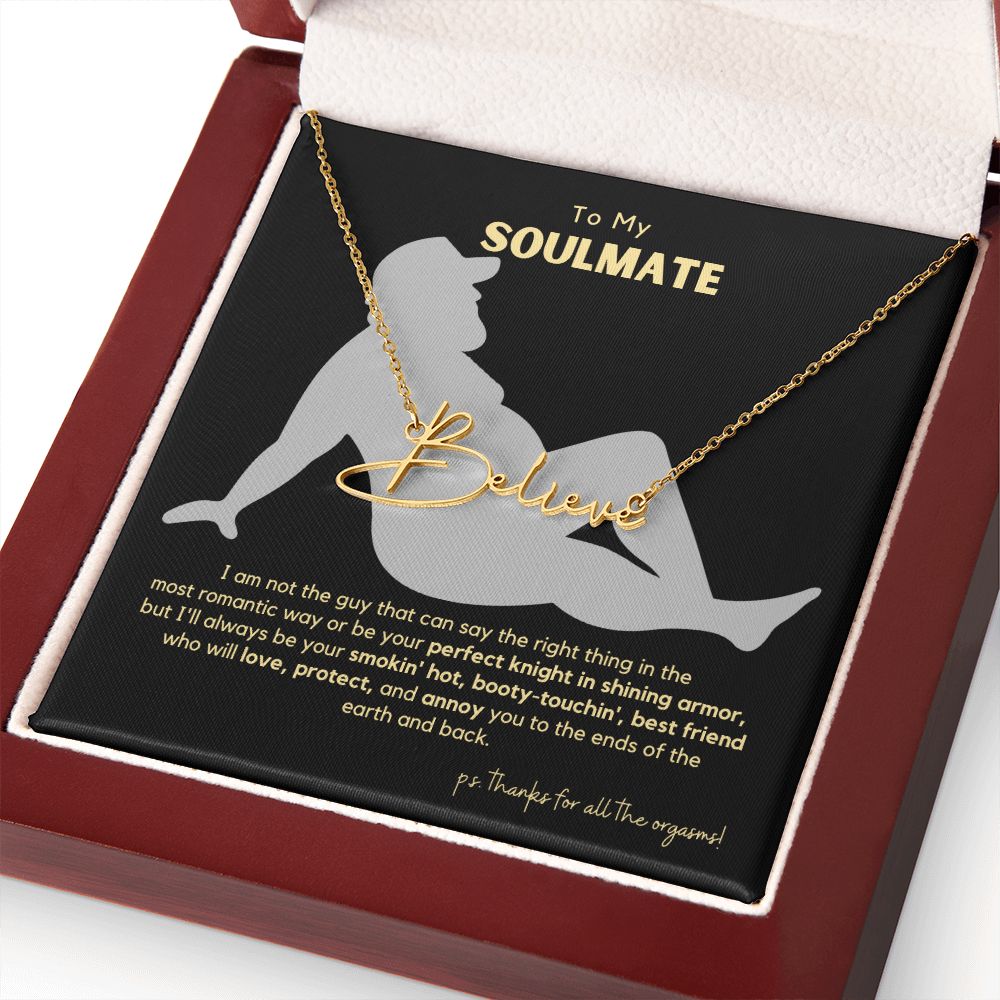 Personalized Funny Soulmate Necklace for Girlfriend or Wife