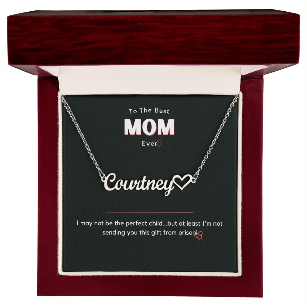 Funny To Mom, My Prison Necklace Gift From Daughter or Son for Mother's Day or Birthday
