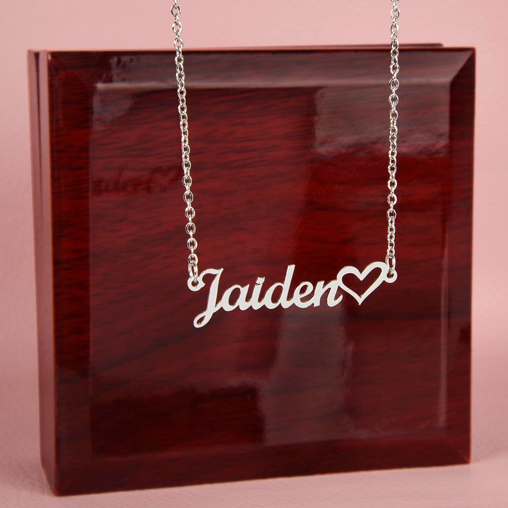 Custom Name Necklace, To Mom, Smokin' Hot Burden Polished Stainless Steel Necklace from Son or Daughter for Birthday or Mother's Day